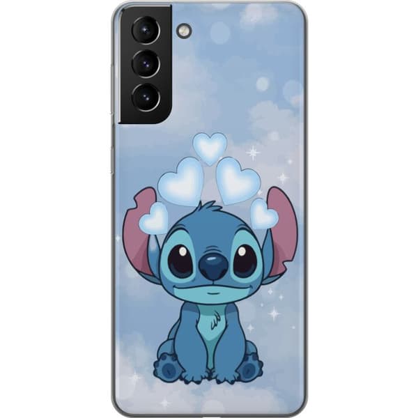 Samsung Galaxy S21+ 5G Genomskinligt Skal Stitch Hoppande Glädje – Rolig Design för Present