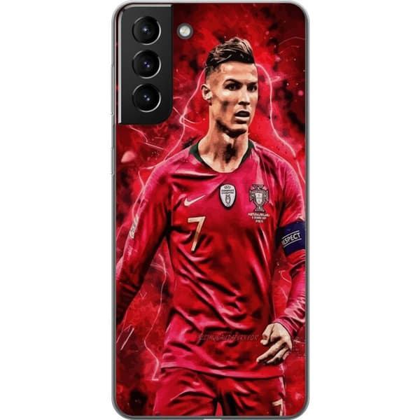 Samsung Galaxy S21+ 5G Genomskinligt Skal Ronaldo Skills – CR7 Design för Äkta Supporters