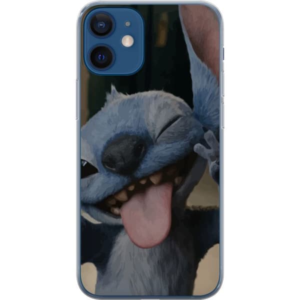 Apple iPhone 12 mini Gjennomsiktig deksel Stitch Søt Alien - Blå Favoritt fra Ytre Rommet
