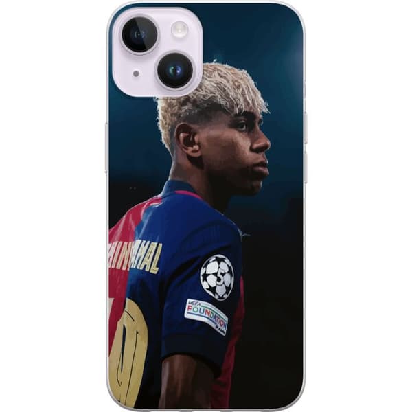 Apple iPhone 14 Plus Gennemsigtig cover Lamine Yamal - Barcelonas Wunderkind i fokus