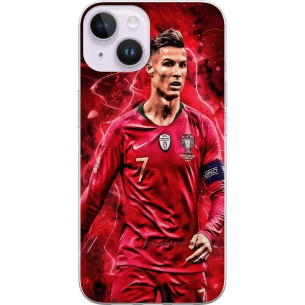 Apple iPhone 14 Plus Gjennomsiktig deksel Ronaldo Ferdigheter - CR7 Design for Ekte Supportere