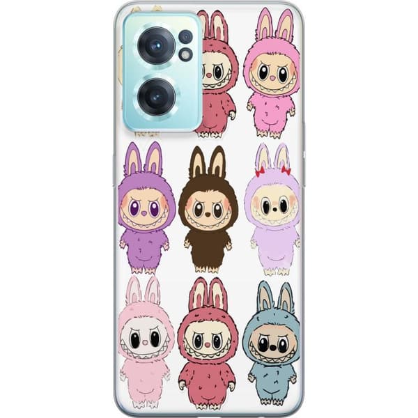 OnePlus Nord CE 2 5G Genomskinligt Skal Labubu Pink Monster – Popkonst med Kawaii-touch