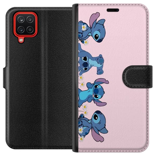 Samsung Galaxy A12 Tegnebogsetui  Stitch Grin & Leg – Perfekt til Telefoncovers eller Plakater
