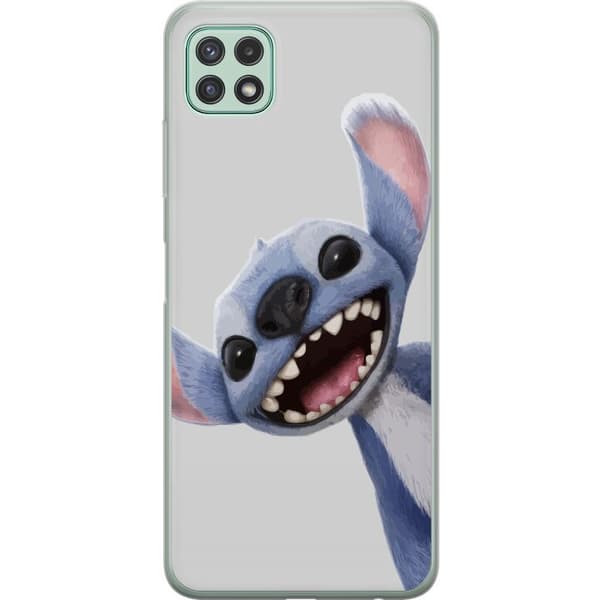 Samsung Galaxy A22 5G Gjennomsiktig deksel Stitch i Fart - Kawaii Design for Fans & Barn