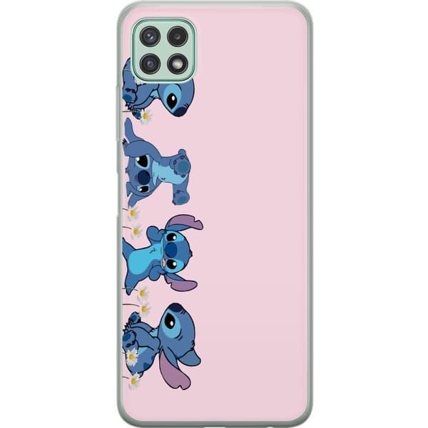 Samsung Galaxy A22 5G Gennemsigtig cover Stitch Grin & Leg – Perfekt til Telefoncovers eller Plakater