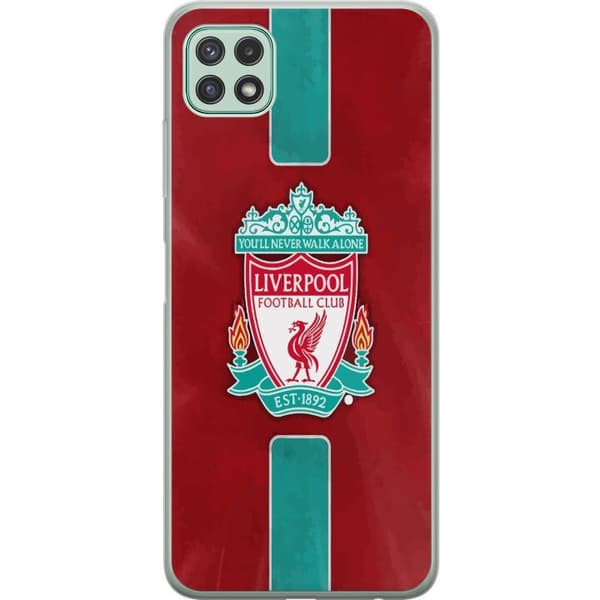 Samsung Galaxy A22 5G Läpinäkyvä kuori Liverpool FC - Klassinen jalkapallourheilu Punaisena