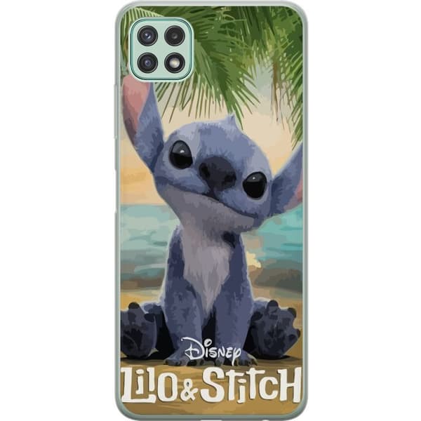 Samsung Galaxy A22 5G Genomskinligt Skal Stitch Kärleksfull – Med Hjärtan & Kawaii-känsla