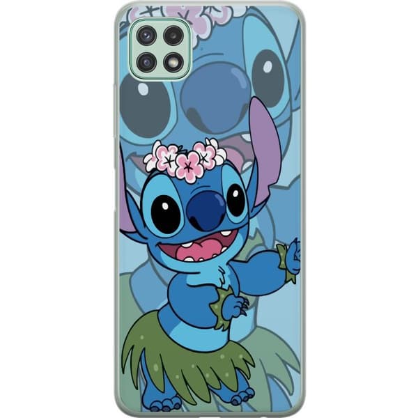 Samsung Galaxy A22 5G Läpinäkyvä kuori Stitch tähtien alla - Taianomainen Anime-tyyli