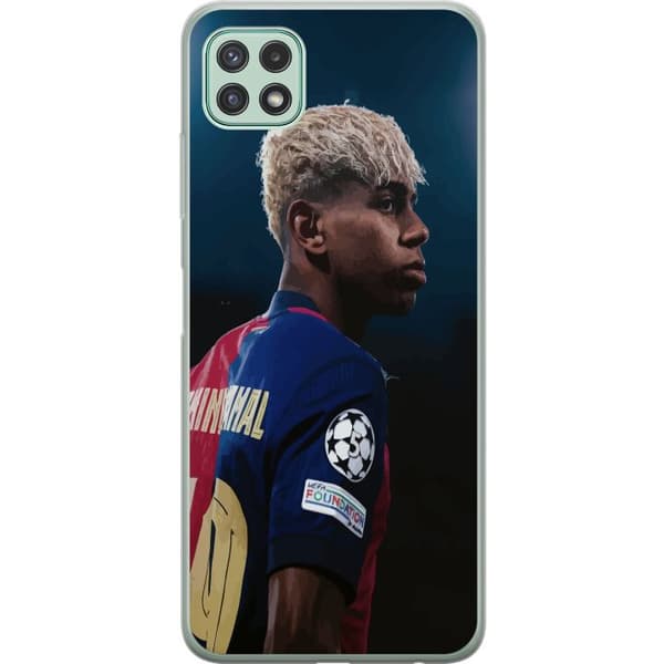 Samsung Galaxy A22 5G Gennemsigtig cover Lamine Yamal - Barcelonas Wunderkind i fokus