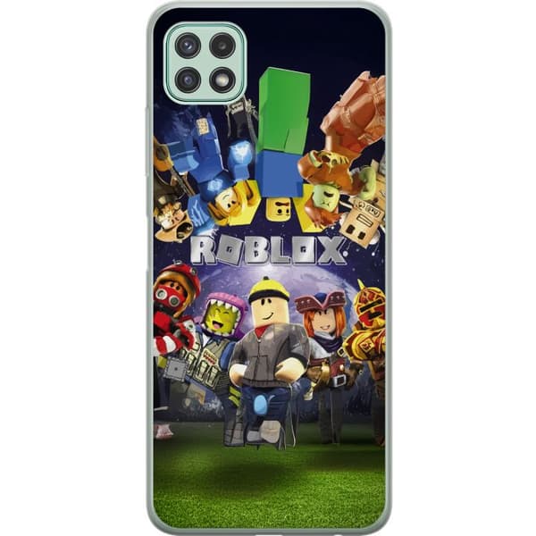 Samsung Galaxy A22 5G Läpinäkyvä kuori Roblox Maailma - Pelaamisseikkailu Lapsille ja Nuorille
