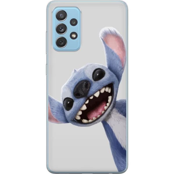 Samsung Galaxy A52 5G Läpinäkyvä kuori Stitch liikkeessä - Kawaii-suunnittelu faneille ja lapsille