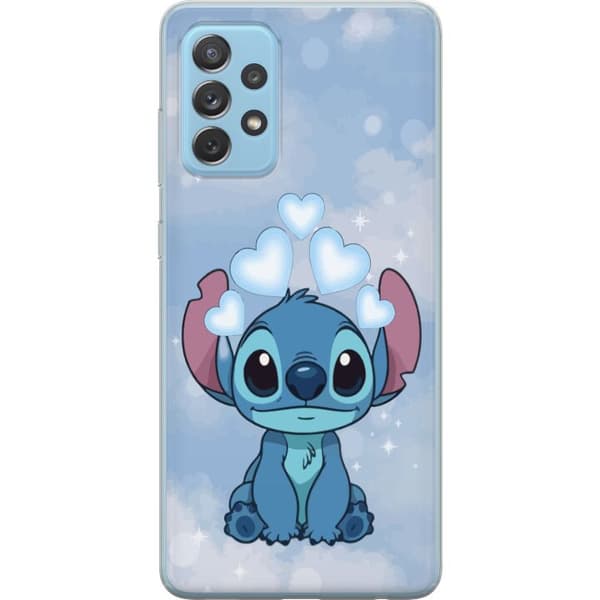 Samsung Galaxy A52 5G Genomskinligt Skal Stitch Hoppande Glädje – Rolig Design för Present