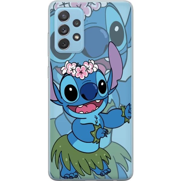 Samsung Galaxy A52 5G Läpinäkyvä kuori Stitch tähtien alla - Taianomainen Anime-tyyli