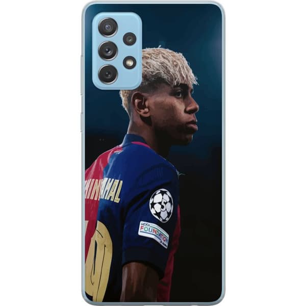 Samsung Galaxy A52 5G Genomskinligt Skal Lamine Yamal – Barcelonas Wonderkid i Fokus