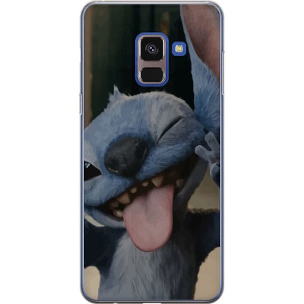 Samsung Galaxy A8 (2018) Gjennomsiktig deksel Stitch Søt Alien - Blå Favoritt fra Ytre Rommet