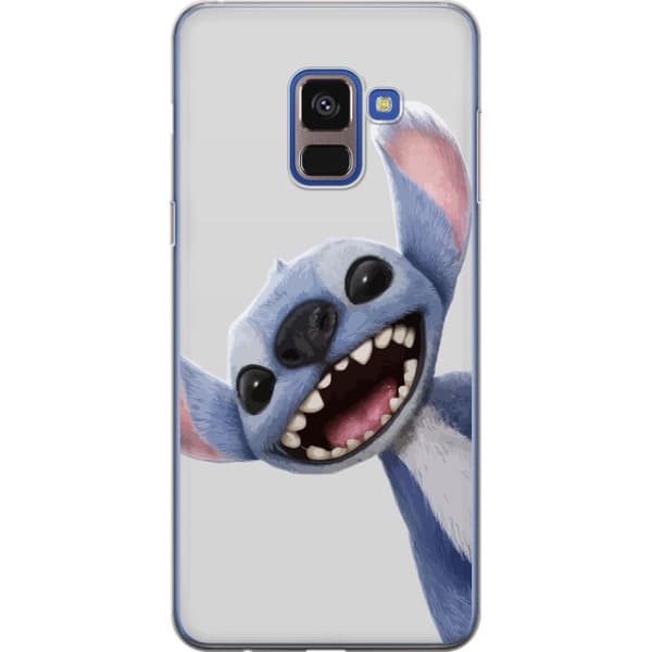 Samsung Galaxy A8 (2018) Genomskinligt Skal Stitch i Fart – Kawaii Design för Fans & Barn