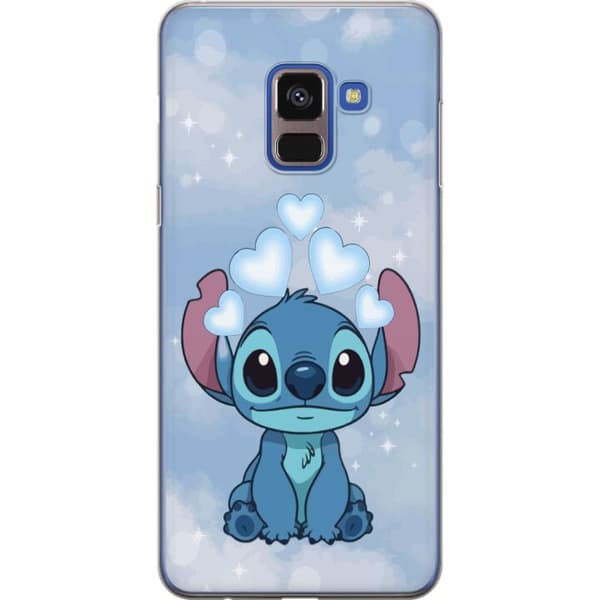 Samsung Galaxy A8 (2018) Genomskinligt Skal Stitch Hoppande Glädje – Rolig Design för Present