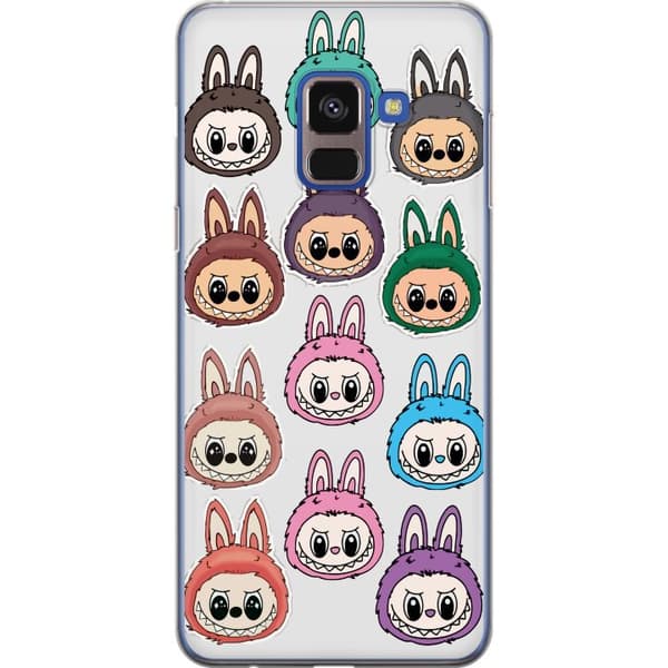 Samsung Galaxy A8 (2018) Gennemsigtig cover Labubu Macaron Monster - Nuttet Samlefigur med Stil