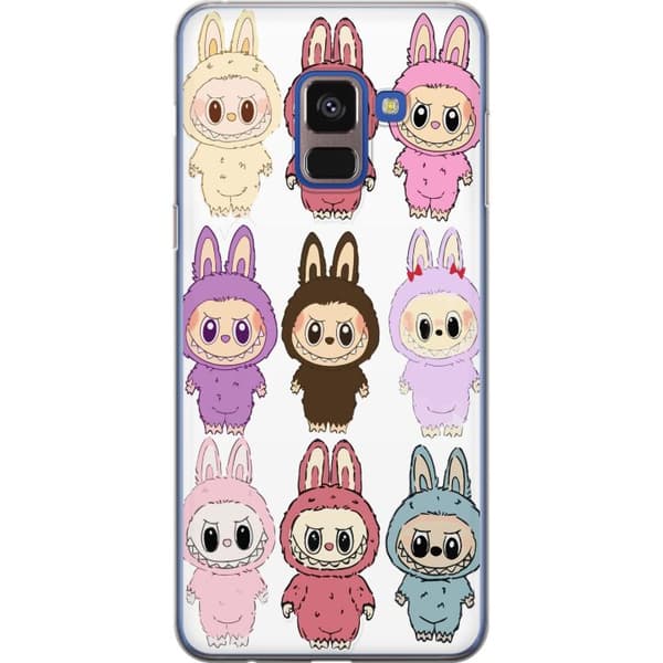 Samsung Galaxy A8 (2018) Gjennomsiktig deksel Labubu Pink Monster - Popkunst med Kawaii-touch