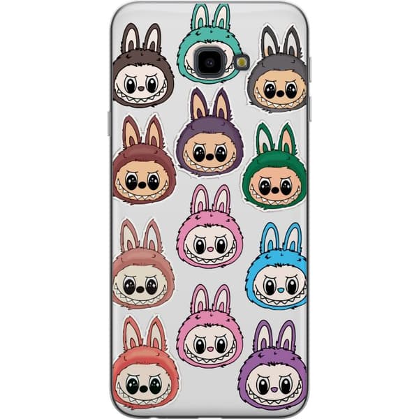 Samsung Galaxy J4+ Gjennomsiktig deksel Labubu Macaron Monster - Søt Samlefigur med Stil