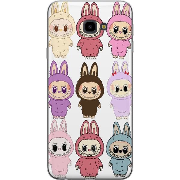 Samsung Galaxy J4+ Läpinäkyvä kuori Labubu Pink Monster - Popkulttuuri Kawaii-kosketuksella
