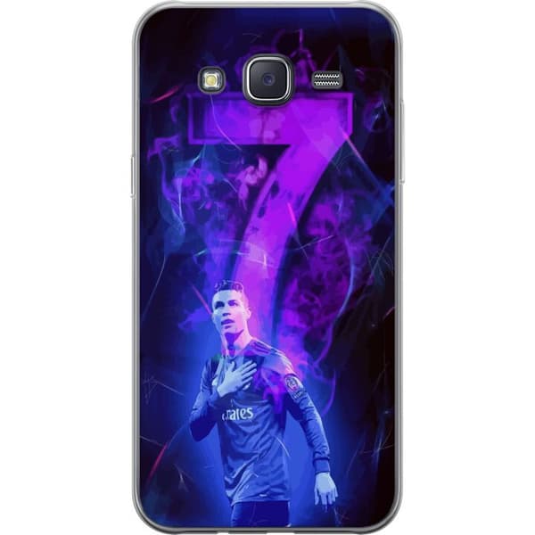 Samsung Galaxy J5 Gennemsigtig cover Ronaldo 7 - Fodboldlegende i Handling for Fans