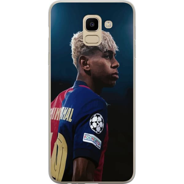 Samsung Galaxy J6 Läpinäkyvä kuori Lamine Yamal - Barcelonan ihmelapsi fokuksessa