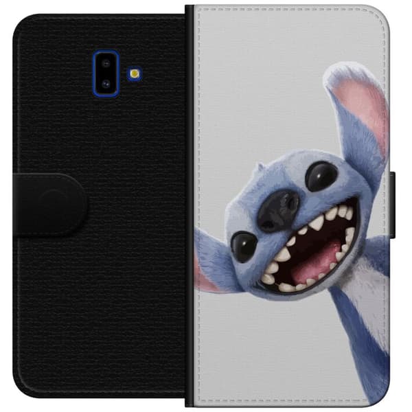 Samsung Galaxy J6+ Tegnebogsetui Stitch i fart - Kawaii-design til fans & børn
