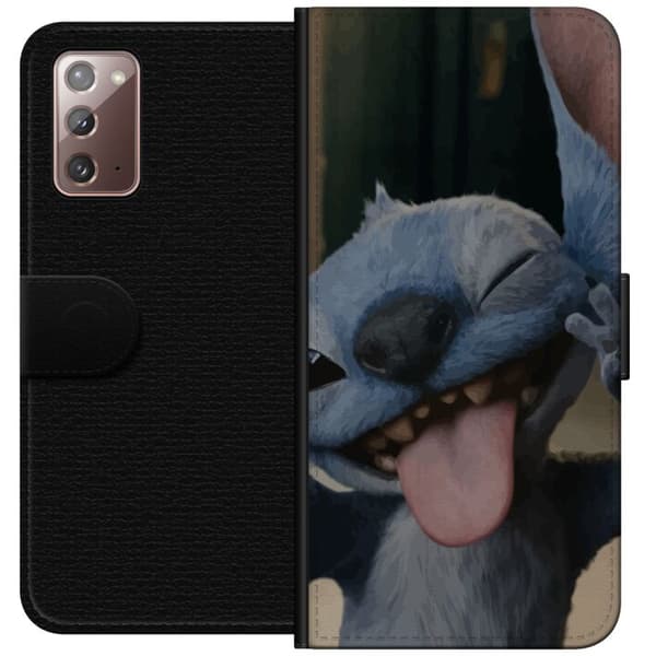 Samsung Galaxy Note20 Lompakkokotelo Stitch Söpö Alien - Sininen Suosikki Ulkoavaruudesta