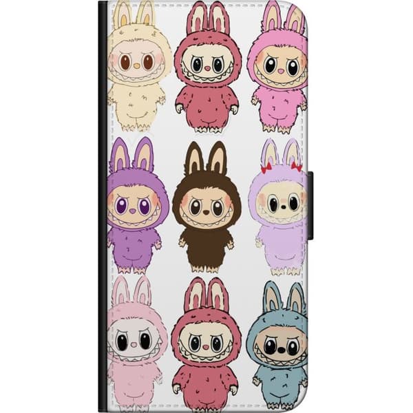 Samsung Galaxy Note20 Plånboksfodral Labubu Pink Monster – Popkonst med Kawaii-touch