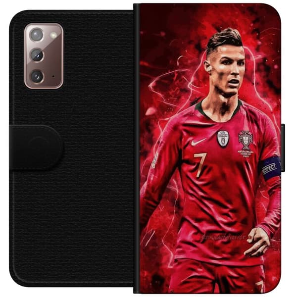 Samsung Galaxy Note20 Tegnebogsetui Ronaldo Færdigheder - CR7 Design for Ægte Fans