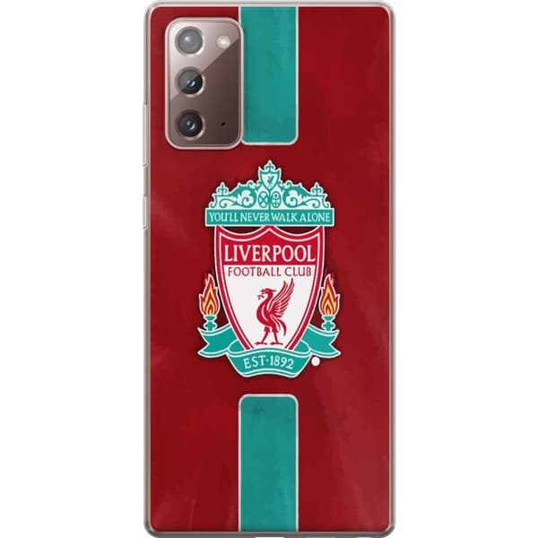 Samsung Galaxy Note20 Läpinäkyvä kuori Liverpool FC - Klassinen jalkapallourheilu Punaisena