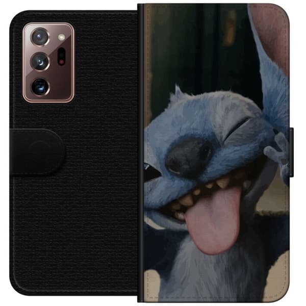 Samsung Galaxy Note20 Ultra Tegnebogsetui Stitch Sød Alien - Blå Favorit fra Ydre Rummet