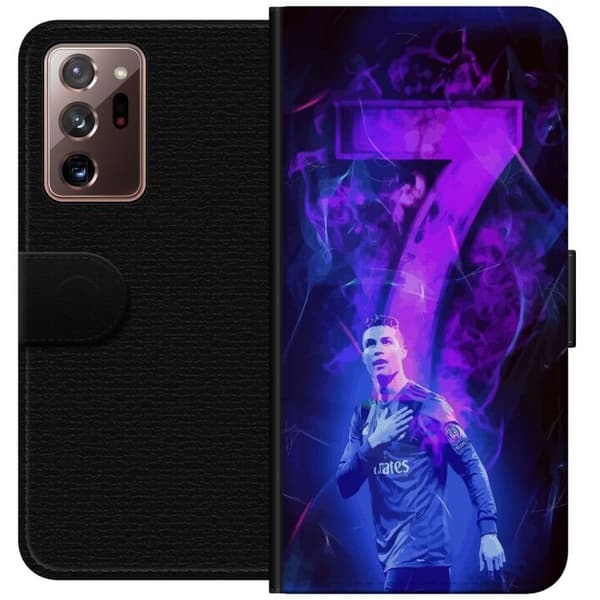Samsung Galaxy Note20 Ultra Tegnebogsetui Ronaldo 7 - Fodboldlegende i Handling for Fans