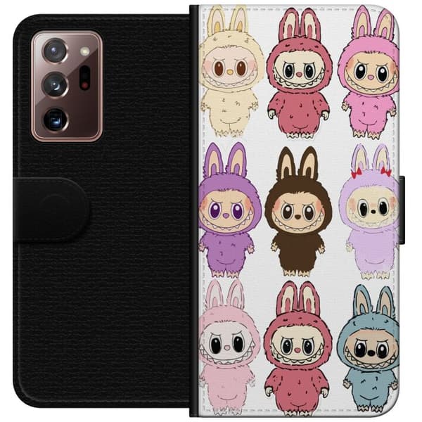 Samsung Galaxy Note20 Ultra Lompakkokotelo Labubu Pink Monster - Popkulttuuri Kawaii-kosketuksella