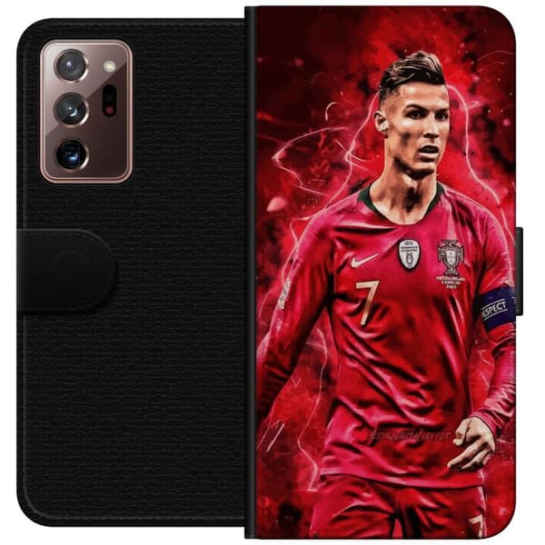 Samsung Galaxy Note20 Ultra Tegnebogsetui Ronaldo Færdigheder - CR7 Design for Ægte Fans
