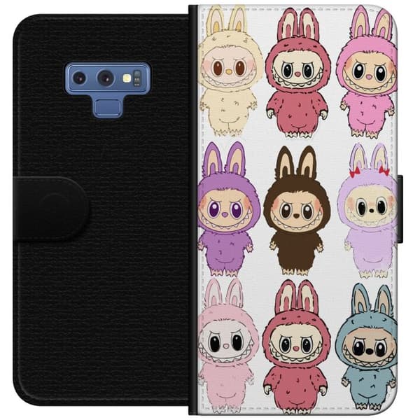 Samsung Galaxy Note9 Tegnebogsetui Labubu Pink Monster - Popkunst med Kawaii-touch