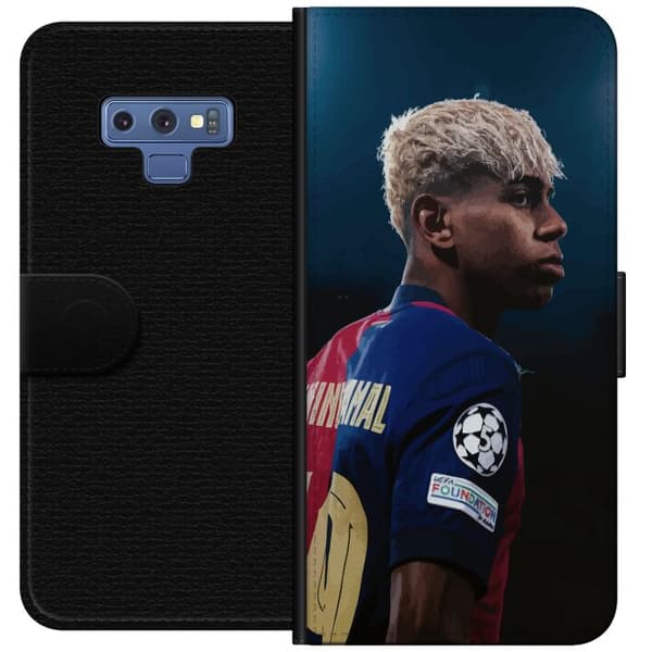 Samsung Galaxy Note9 Plånboksfodral Lamine Yamal – Barcelonas Wonderkid i Fokus