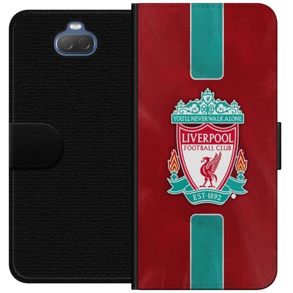 Sony Xperia 10 Lompakkokotelo Liverpool FC - Klassinen jalkapallourheilu Punaisena