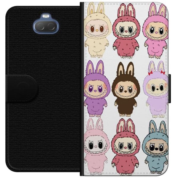 Sony Xperia 10 Lommeboketui Labubu Pink Monster - Popkunst med Kawaii-touch