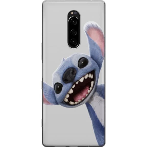 Sony Xperia 1 Gennemsigtig cover Stitch i fart - Kawaii-design til fans & børn