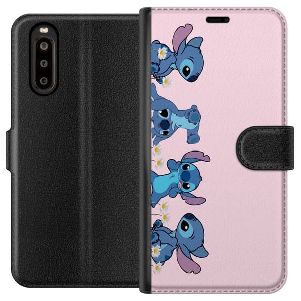 Sony Xperia 10 II Plånboksfodral Stitch Skratt & Bus – Perfekt för Mobilskal eller Poster