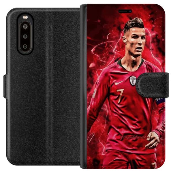 Sony Xperia 10 II Lompakkokotelo Ronaldon Taidot - CR7 Suunnittelu Aidolle Kannattajalle