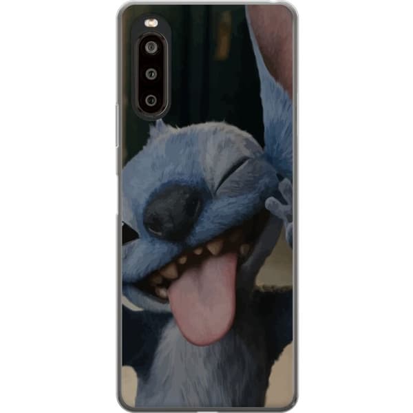 Sony Xperia 10 II Gennemsigtig cover Stitch Sød Alien - Blå Favorit fra Ydre Rummet