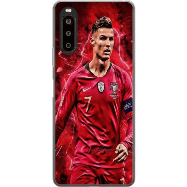 Sony Xperia 10 II Genomskinligt Skal Ronaldo Skills – CR7 Design för Äkta Supporters