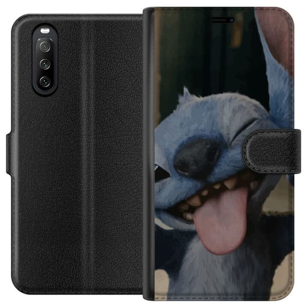 Sony Xperia 10 III Tegnebogsetui Stitch Sød Alien - Blå Favorit fra Ydre Rummet