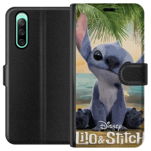Sony Xperia 10 IV Plånboksfodral Stitch Kärleksfull – Med Hjärtan & Kawaii-känsla