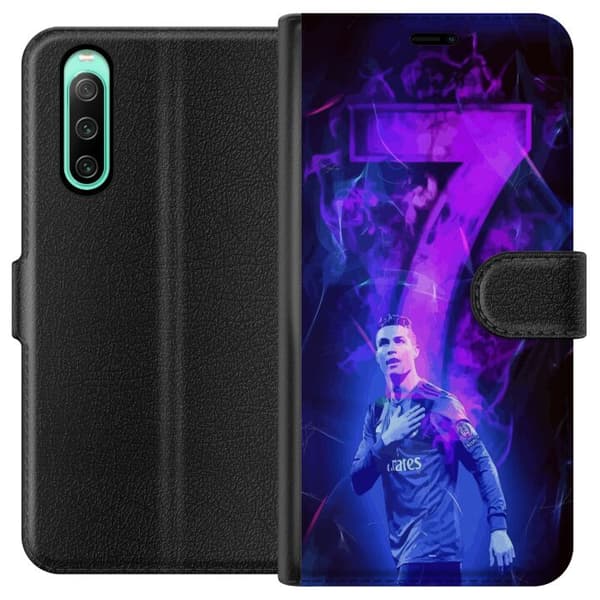 Sony Xperia 10 IV Tegnebogsetui Ronaldo 7 - Fodboldlegende i Handling for Fans