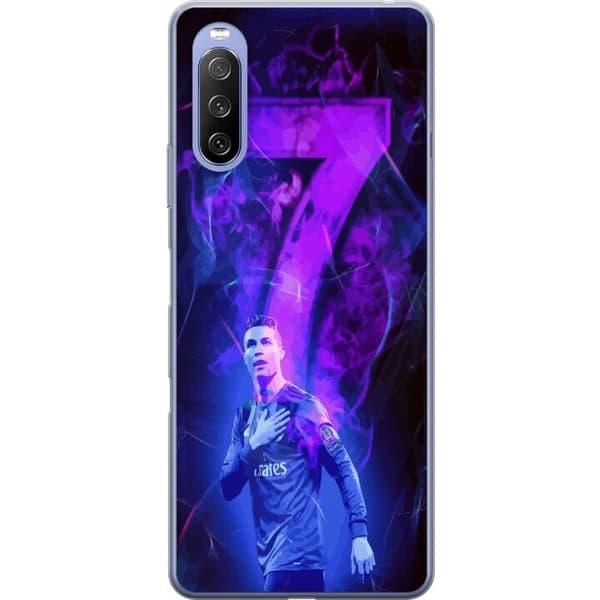 Sony Xperia 10 III Gennemsigtig cover Ronaldo 7 - Fodboldlegende i Handling for Fans