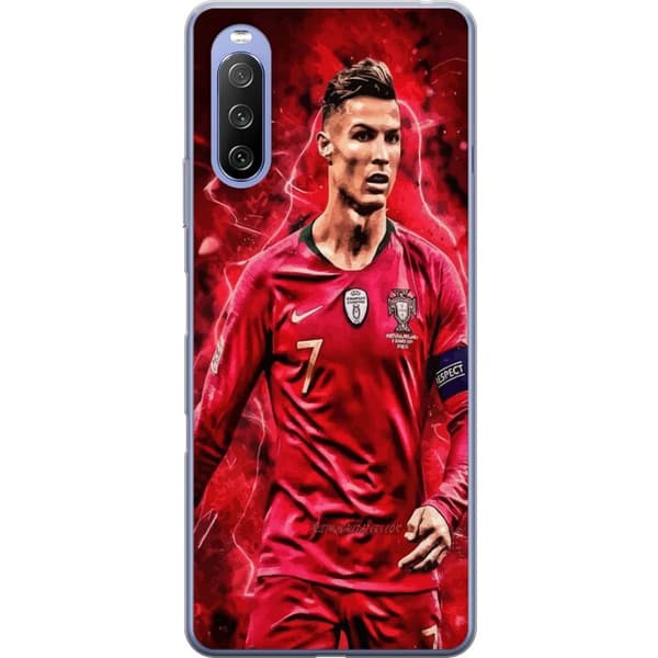 Sony Xperia 10 III Gennemsigtig cover Ronaldo Færdigheder - CR7 Design for Ægte Fans